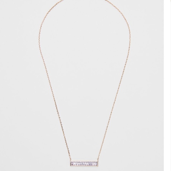 Express gold baguette delicate necklace - Picture 4 of 6